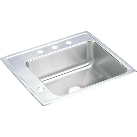 ELKAY Classic SS 22" x 19-1/2" x 7-1/2", Single Bowl Drop-in Classroom Sink DRKR2220L3